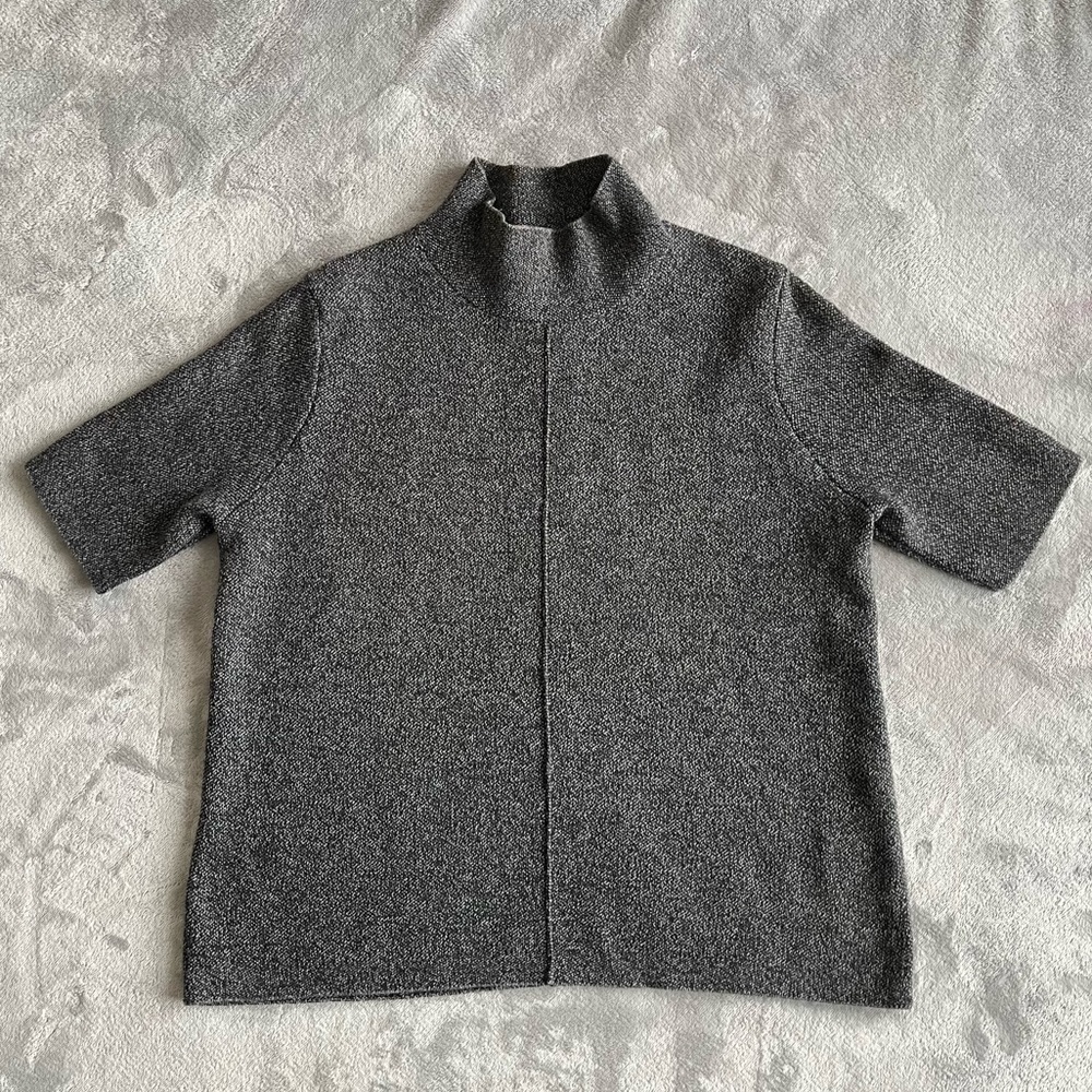 Zara Gray High Neck Top